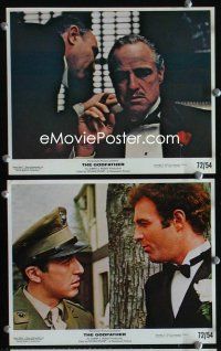 2y002 GODFATHER 12 color 8x10s '72 Marlon Brando, Al Pacino, Caan, Francis Ford Coppola classic!
