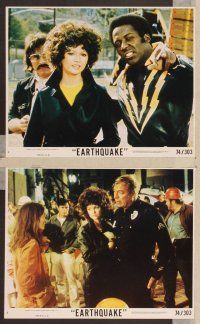 2y024 EARTHQUAKE 8 color 8x10 stills '74 Charlton Heston, Ava Gardner, George Kennedy, Roundtree!