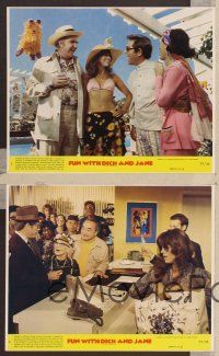 2y068 FUN WITH DICK & JANE 5 color 8x10 stills '77 George Segal, Jane Fonda, Ed McMahon!
