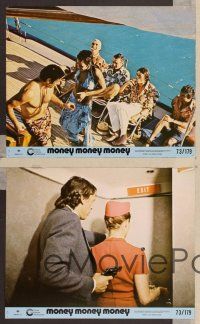 2y074 MONEY MONEY MONEY 5 color 8x10 stills '73 Claude Lelouch, wacky images of Lino Ventura!