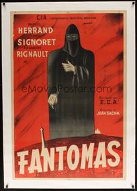 2z140 FANTOMAS linen Argentinean '47 cool completely different artwork of the title character!