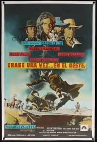 2z149 ONCE UPON A TIME IN THE WEST linen Argentinean '68 Leone, Cardinale, Fonda, Bronson, Robards