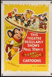 2z180 THIS THEATER REGULARLY SHOWS PAUL TERRY'S TERRY-TOON CARTOONS ('55) Aust 1sh '55 Mighty Mouse & more!