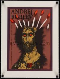 2z077 ANDREI RUBLEV linen Czech 11x16 R87 Andrei Tarkovsky, incredible different art by Zaissis!