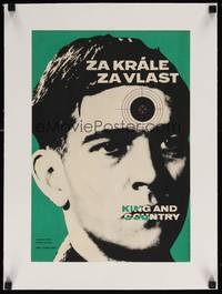 2z087 KING & COUNTRY linen Czech 11x16 '64 directed by Joseph Losey, Dirk Bogarde, different!