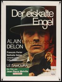 2z040 LE SAMOURAI linen German '72 Jean-Pierre Melville film noir classic, Nathalie & Alain Delon!