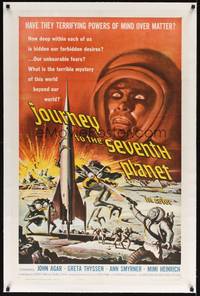 2z353 JOURNEY TO THE SEVENTH PLANET linen 1sh '61 they have terryfing powers of mind over matter!