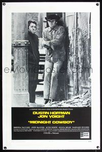 2z371 MIDNIGHT COWBOY linen int'l 1sh '69 Dustin Hoffman, Jon Voight, John Schlesinger classic!