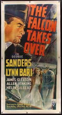 3a096 FALCON TAKES OVER linen 3sh '42 George Sanders in Raymond Chandler's Farewell, My Lovely!