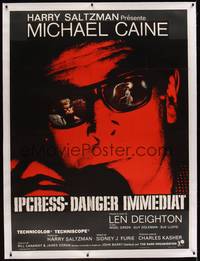 3a075 IPCRESS FILE linen French 1p '65 Michael Caine close up on telephone wearing glasses!