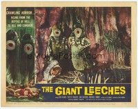 3a308 GIANT LEECHES LC #8 '59 best close up of wacky monsters in cave watching their victim!