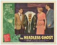 3a310 HEADLESS GHOST LC #8 '59 wacky image of three teenagers staring at royal guy missing head!