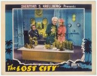 3a247 LOST CITY LC '35 cool jungle sci-fi serial, little Billy Bletcher watches lab experiment!