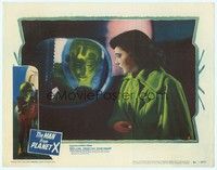 3a323 MAN FROM PLANET X LC #2 '51 Edgar Ulmer, great close up of Margaret Field staring at alien!