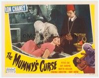 3a224 MUMMY'S CURSE LC #3 R51 monster Lon Chaney Jr. puts Virginia Christine in sarcophagus!
