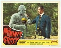 3a215 MUMMY'S GHOST LC #2 R48 wonderful close up of John Carradine & bandaged monster Lon Chaney!