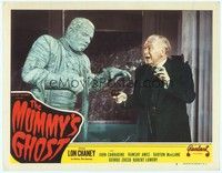 3a217 MUMMY'S GHOST LC #3 R48 terrified old guy points gun at bandaged monster Lon Chaney!