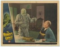 3a198 MUMMY'S GHOST LC '44 great close up of paralyzed monster Lon Chaney clutching his chest!
