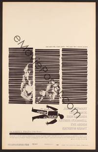 3a150 ANATOMY OF A MURDER WC '59 Otto Preminger, classic Saul Bass dead body silhouette art!