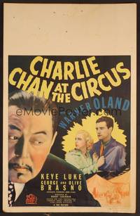3a154 CHARLIE CHAN AT THE CIRCUS WC '36 great close up of Asian detective Warner Oland!