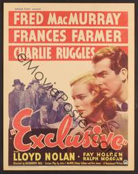 3a159 EXCLUSIVE WC '37 large close up image of beautiful Frances Farmer & Fred MacMurray!