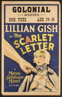 3a177 SCARLET LETTER WC '26 art of Lillian Gish as Nathaniel Hawthorne's Hester Prynne!