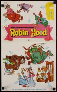3b414 ROBIN HOOD pop-out display '73 Walt Disney's cartoon version, the way it REALLY happened!
