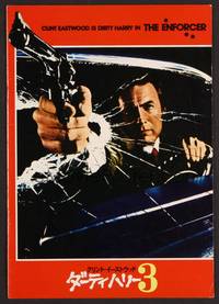 3b132 ENFORCER Japanese program '76 Clint Eastwood as pointing gun through broken windshield!