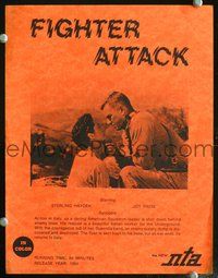 3b269 FIGHTER ATTACK promo brochure R60s close-up of Sterling Hayden & Joy Page!