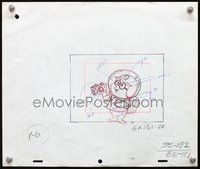 3b035 JETSONS pencil drawing '62 cool key production drawing of Mr. Spacely's son!