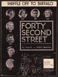 3b598 42nd STREET sheet music '33 Dick Powell, Ginger Rogers, Shuffle Off to Buffalo!