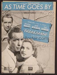 3b626 CASABLANCA sheet music '42 Humphrey Bogart, Ingrid Bergman, classic As Time Goes By!
