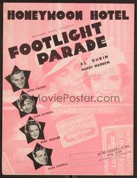 3b664 FOOTLIGHT PARADE sheet music '33 James Cagney, Joan Blondell, Ruby Keeler, Honeymoon Hotel!