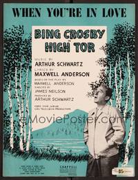 3b667 FORD STAR JUBILEE sheet music '55 Bing Crosby, When You're In Love!