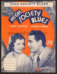 3b697 HIGH SOCIETY BLUES sheet music '30 Janet Gaynor & Charles Farrell!
