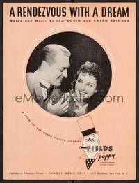 3b764 POPPY sheet music '36 Rochelle Hudson, Richard Cromwell, A Rendezvous with a Dream!