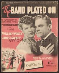 3b823 STRAWBERRY BLONDE English sheet music '41 James Cagney, De Havilland, The Band Played On!