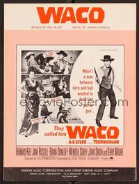 3b857 WACO sheet music '66 full-length Howard Keel & sexy Jane Russell!