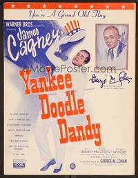 3b871 YANKEE DOODLE DANDY sheet music '42 James Cagney classic, You're a Grand Old Flag!