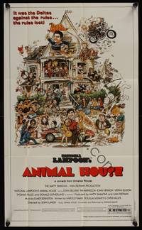 3b355 ANIMAL HOUSE special 12x20 '81 John Belushi, Landis classic, art by Rick Meyerowitz!