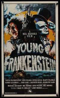 3b358 YOUNG FRANKENSTEIN special 12x20 '81 Mel Brooks, art of Gene Wilder, Peter Boyle & Feldman!