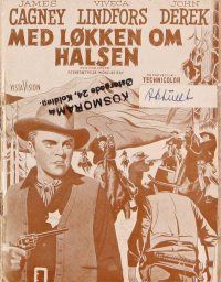 3b094 RUN FOR COVER Danish program '55 James Cagney, Viveca Lindfors, John Derek, Nicholas Ray!