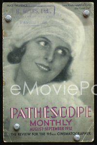 3b107 PATHESCOPE MONTHLY English '32 close-up of Leni Riefenstahl in 'Gita, the Goat Girl'!