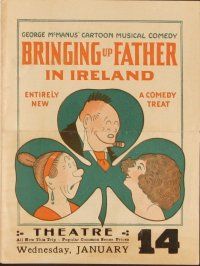 3b451 BRINGING UP FATHER IN IRELAND herald '20s George McManus cartoon comedy, great artwork!