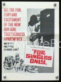 3b476 FOR SINGLES ONLY herald '68 all the excitement of the new boy-girl togetherness apartments!