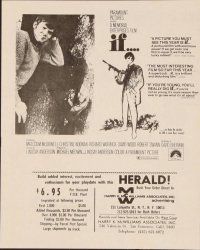 3b494 IF herald '69 introducing Malcolm McDowell, Christine Noonan, Lindsay Anderson