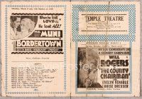 3b570 TEMPLE THEATRE HERALD MAR 3 local theater herald '35 Will Rogers, Paul Muni, Bette Davis!
