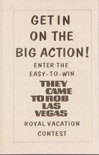 3b573 THEY CAME TO ROB LAS VEGAS herald '68 Gary Lockwood, cool artwork including roulette wheel!
