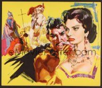 3b109 ATTILA Italian art print'54 cool different art of Anthony Quinn as The Hun &sexy Sophia Loren!