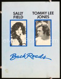 3b255 BACK ROADS promo brochure '81 close-ups of Sally Field &Tommy Lee Jones!